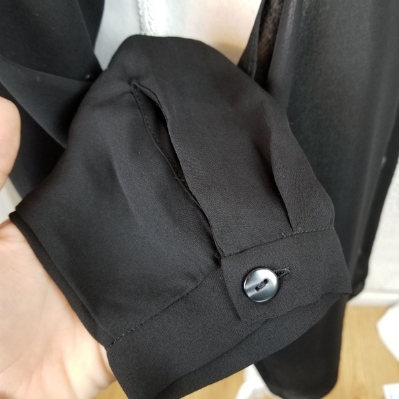 UO Silence & Noise Sheer Button Up Cut-Out Dress - Picture 6 of 8